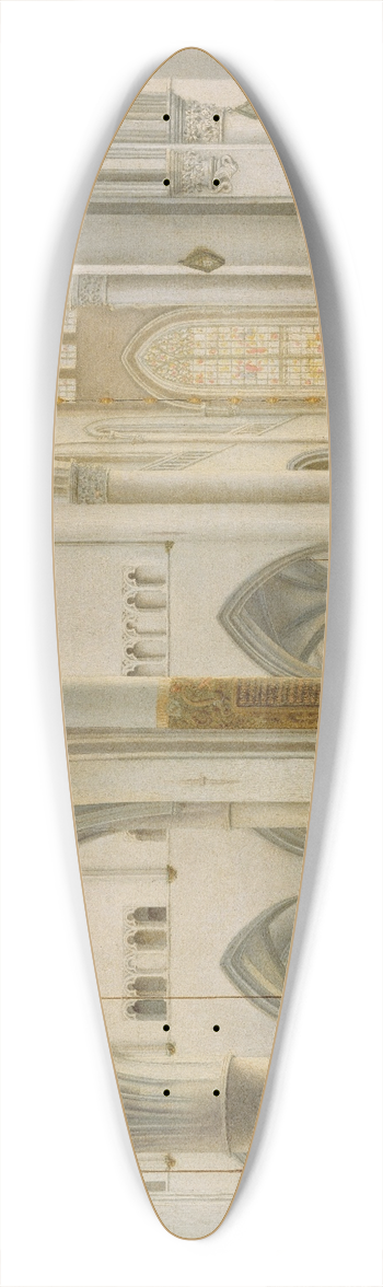 Pieter Jansz Saenredam - The Interior of Saint Bavo, Haarlem 39.3 inch art pintail longboard deck