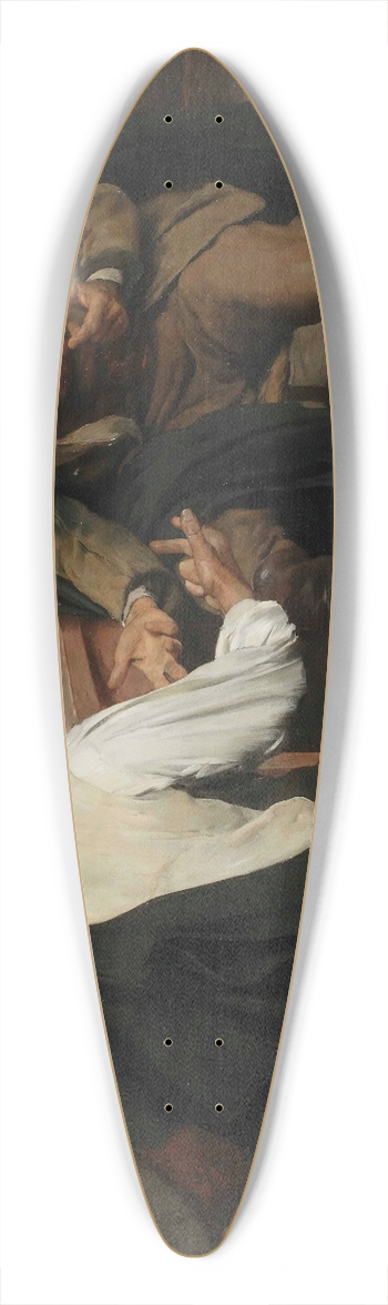 Pieter Josselin de Jong - Morra players 39.3 inch art pintail longboard deck