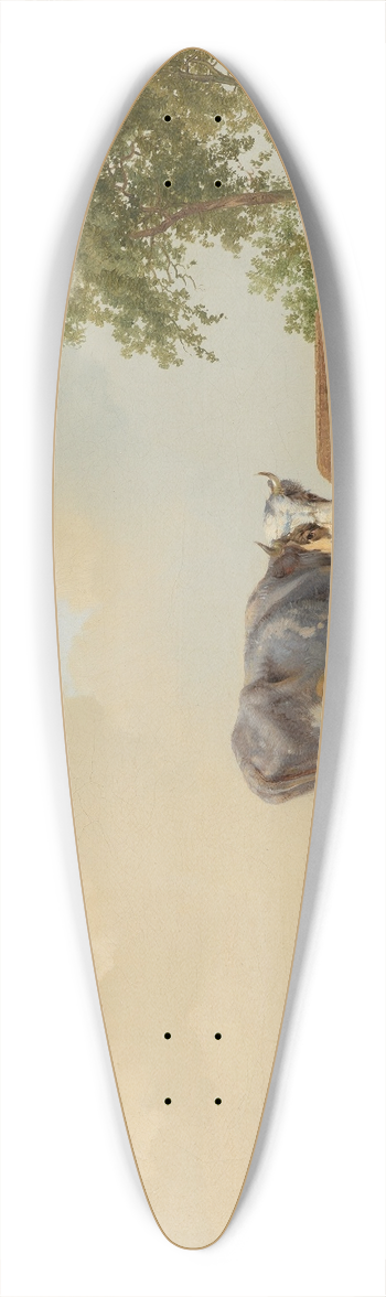 Pieter Plas - Landschap met vee 39.3 inch art pintail longboard deck