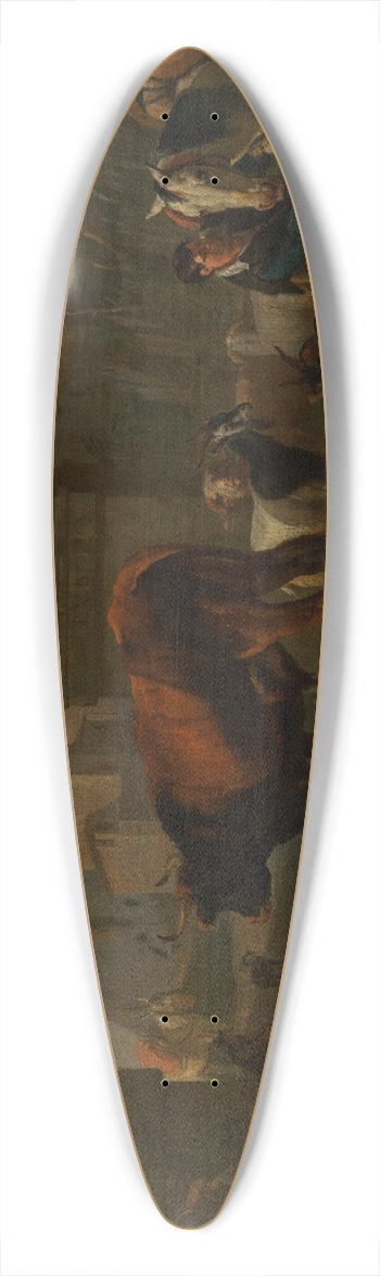 Pieter van Bloemen - Horses, cattle, sheep and goats among Roman ruins 39.3 inch art pintail longboard deck