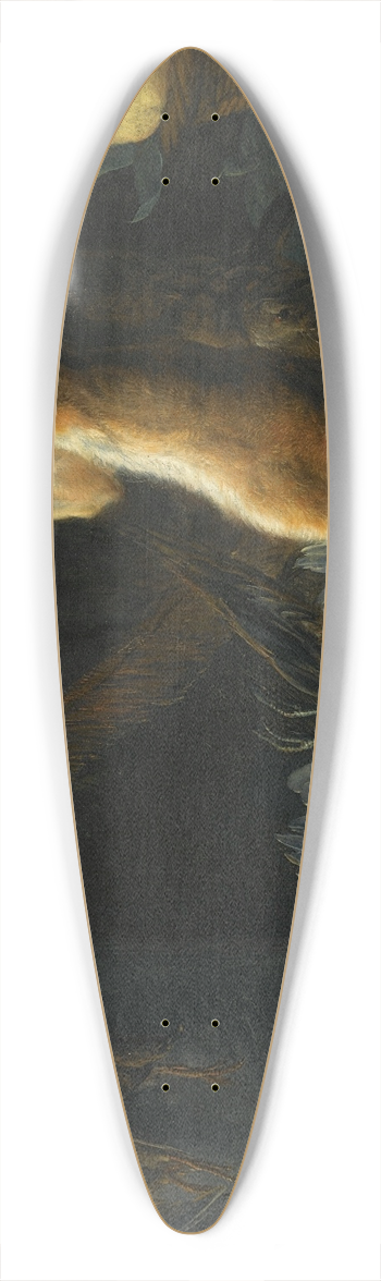 Pieter van Boucle - A Still Life With A Dead Hare, A Duck, A Pheasant And Poultry On A Table Draped With A White Cloth, Together With A Basket With Fruit 39.3 inch art pintail longboard deck