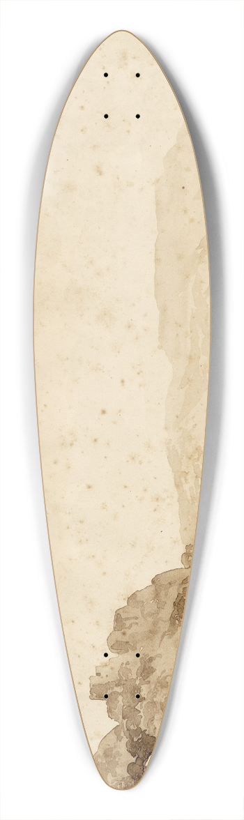 Pieter van Loon - Leger trekt langs een rivier in een vallei 39.3 inch art pintail longboard deck