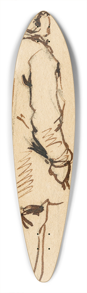 Pieter van Loon - Staande hengelaar 39.3 inch art pintail longboard deck