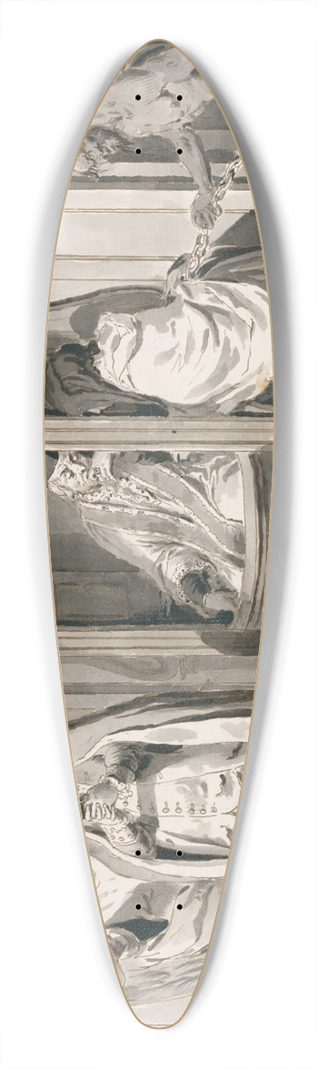 Pietro Antonio Novelli - Confession or Penance from The SevenSacraments 39.3 inch art pintail longboard deck