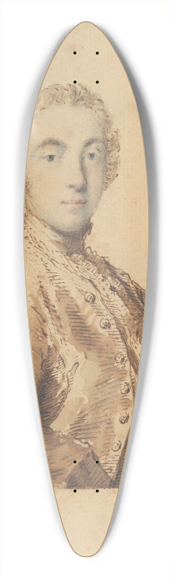 Pietro Antonio Novelli - Half-Length Study for a Portrait of a Young Man 39.3 inch art pintail longboard deck
