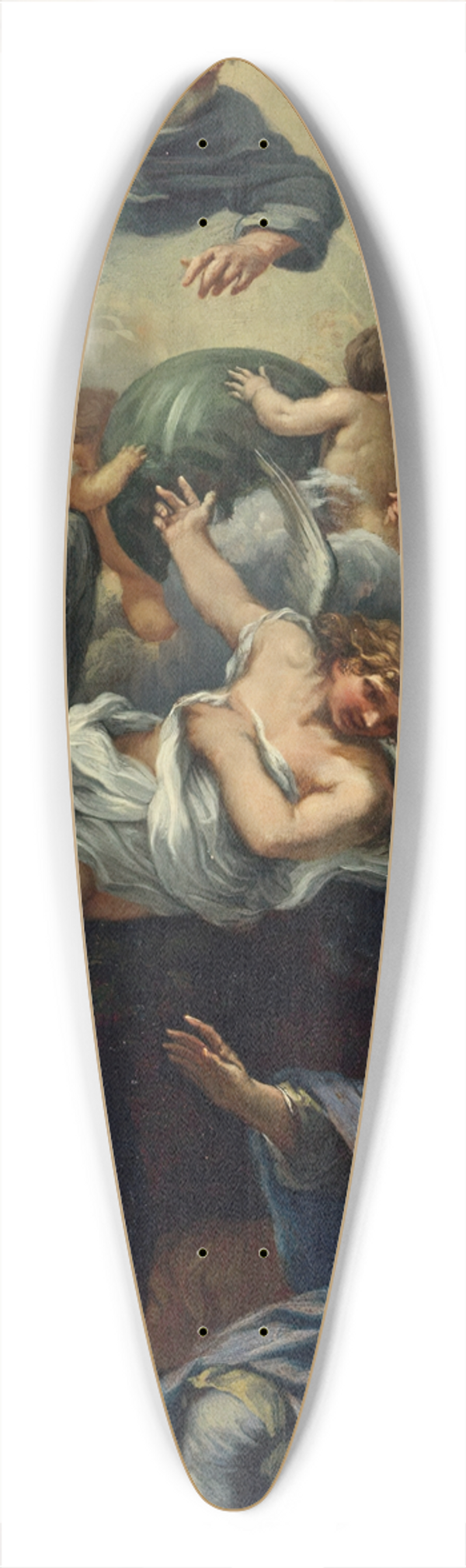 Pietro da Cortona - Daniel in the Lions Den 39.3 inch art pintail longboard deck