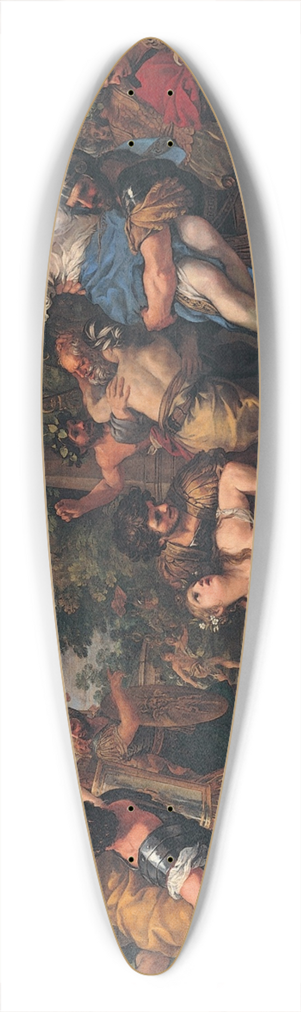 Pietro da Cortona - Rape of the Sabines 39.3 inch art pintail longboard deck