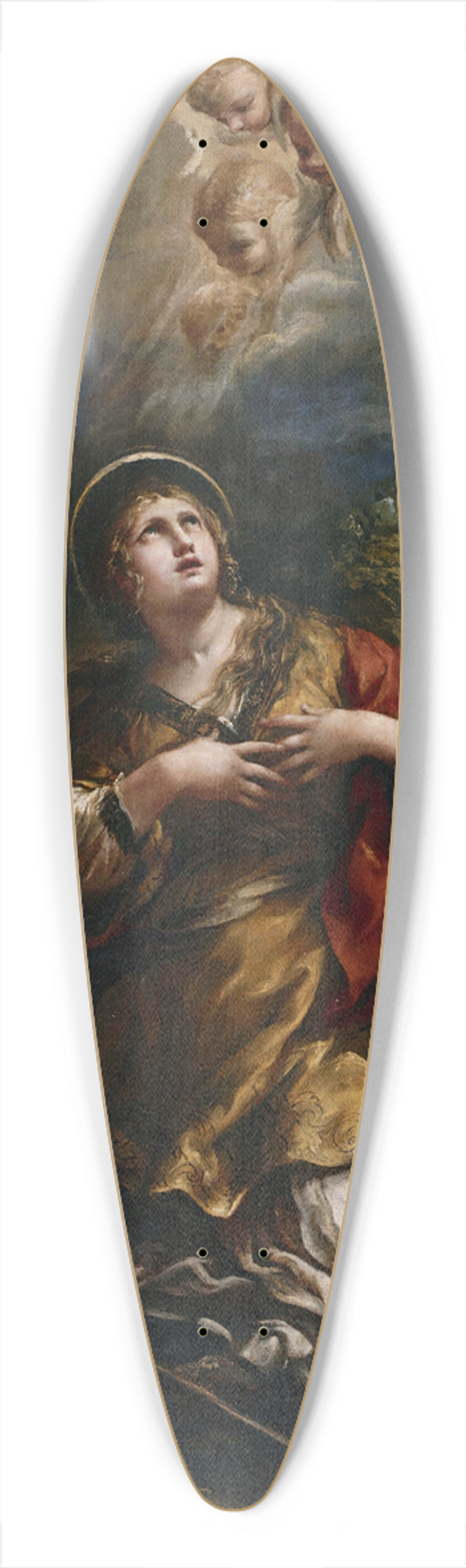 Pietro da Cortona - Saint Martina Refuses to Adore the Idols 39.3 inch art pintail longboard deck