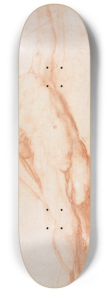 Correggio - Study of a Fallen Soldier (possibly the Conversion of Saul) (recto) 8.25 inch art skate deck
