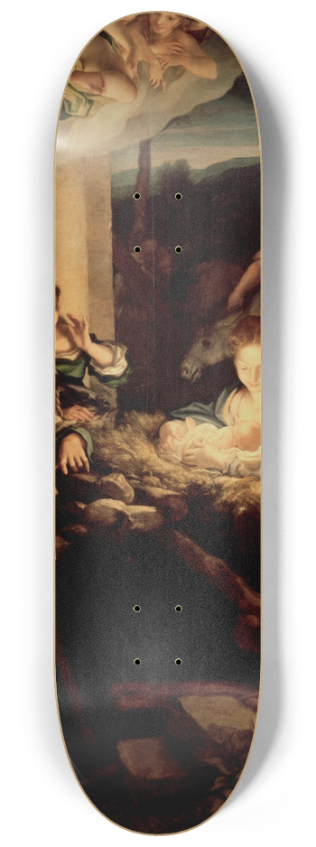 Correggio - The Holy Night 8.25 inch art skate deck