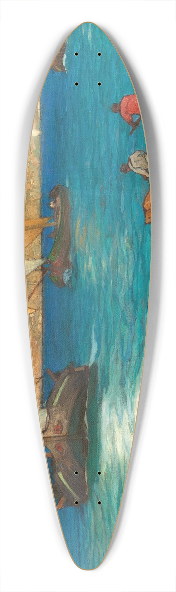 Pietro Fragiacomo - The Gulf of Trieste 39.3 inch art pintail longboard deck
