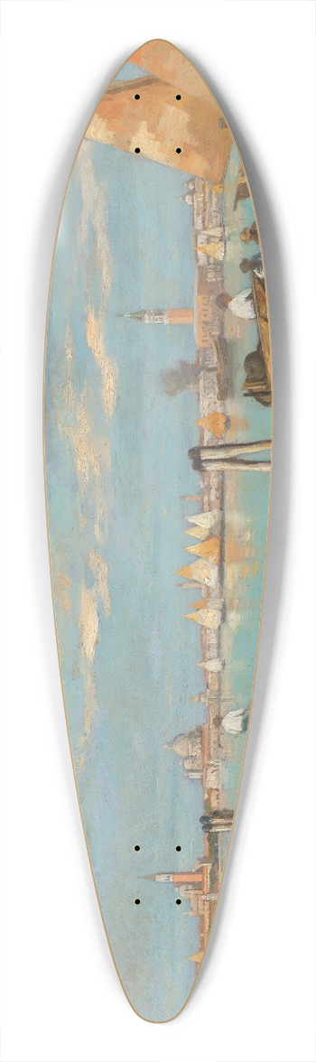 Pietro Fragiacomo - Veduta di Venezia 39.3 inch art pintail longboard deck