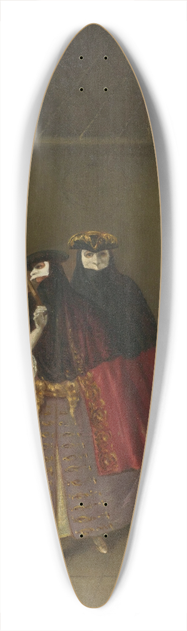 Pietro Longhi - Meeting of the Dominoes 39.3 inch art pintail longboard deck