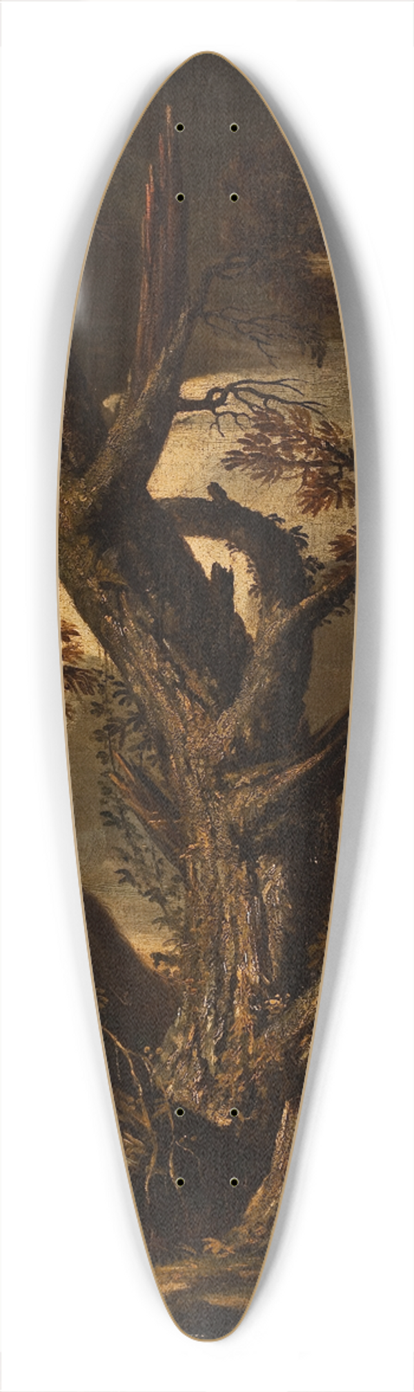 Pietro Montanini - A Tree Struck By Lightning 39.3 inch art pintail longboard deck