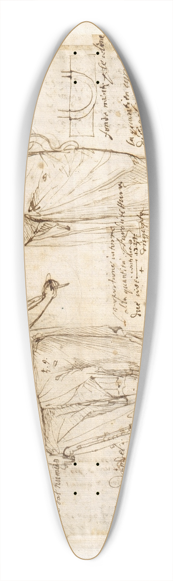 Pietro Testa - The Allegorical Figures of Reason and Wisdom 39.3 inch art pintail longboard deck