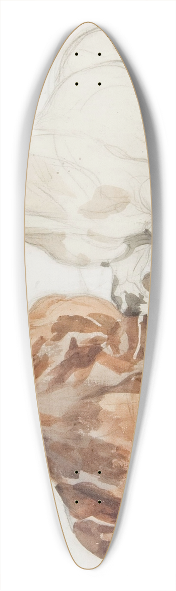 Piotr Michaowski - Konie 39.3 inch art pintail longboard deck