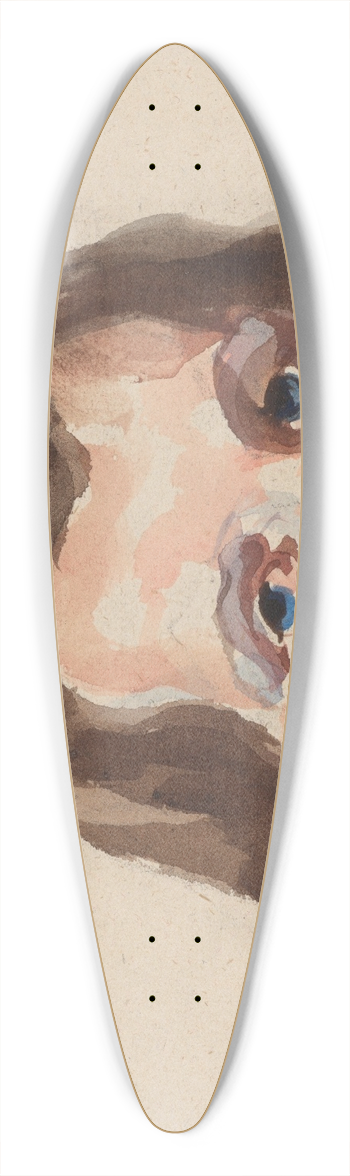 Piotr Michaowski - Portrait of a peasant 39.3 inch art pintail longboard deck