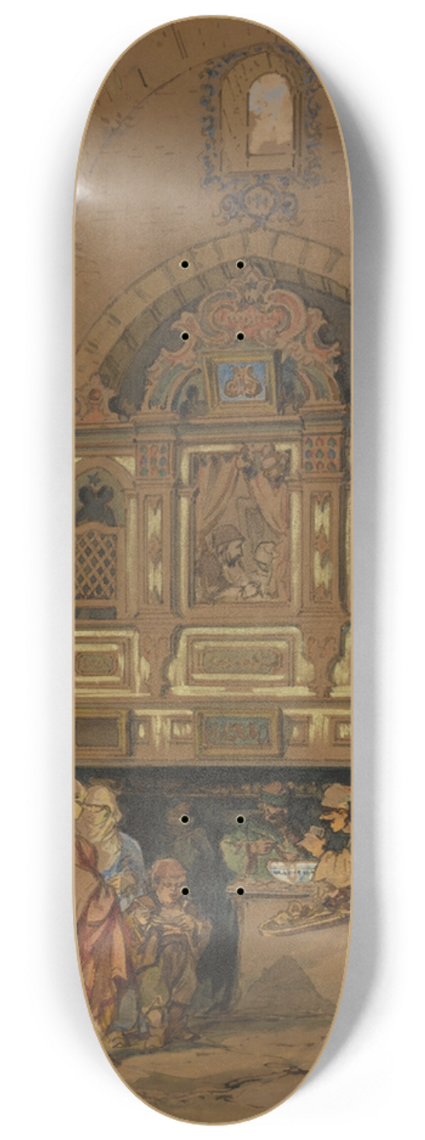 Count Amadeo Preziosi - The Grand Bazaar in Constantinople 8.25 inch art skate deck