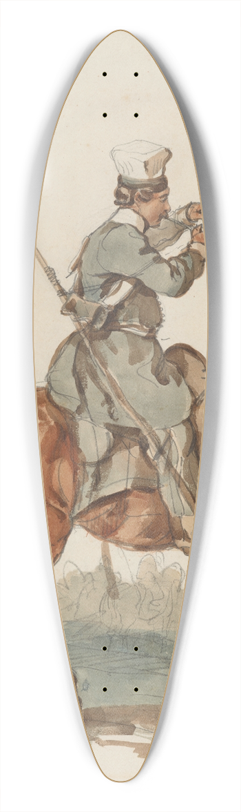 Piotr Michaowski - Soldier of Volhynia Cavalry in 1831 39.3 inch art pintail longboard deck