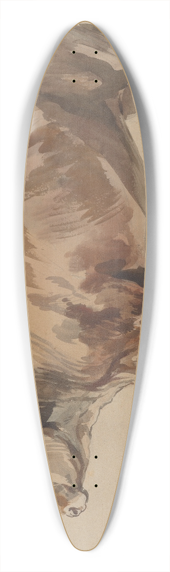 Piotr Michaowski - Study of a fawn ox 39.3 inch art pintail longboard deck