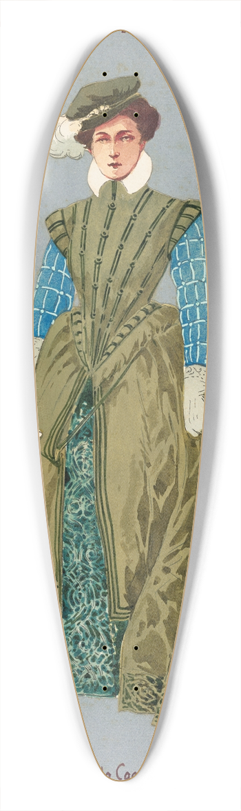 Pipein Gamba - Dama (della Caccia) Corista 39.3 inch art pintail longboard deck