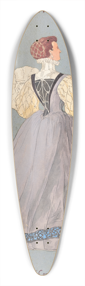 Pipein Gamba - Dolma (Corista) 39.3 inch art pintail longboard deck