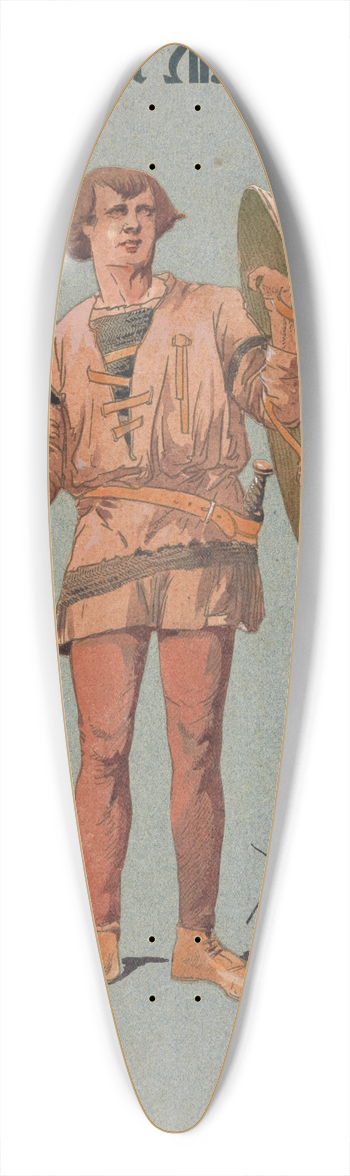 Pipein Gamba - Soldato (comparse) 39.3 inch art pintail longboard deck
