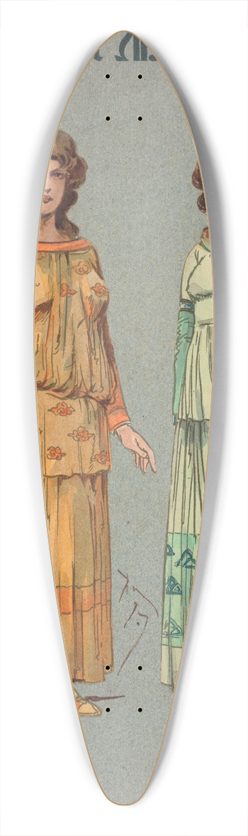 Pipein Gamba - Tessitrici 39.3 inch art pintail longboard deck