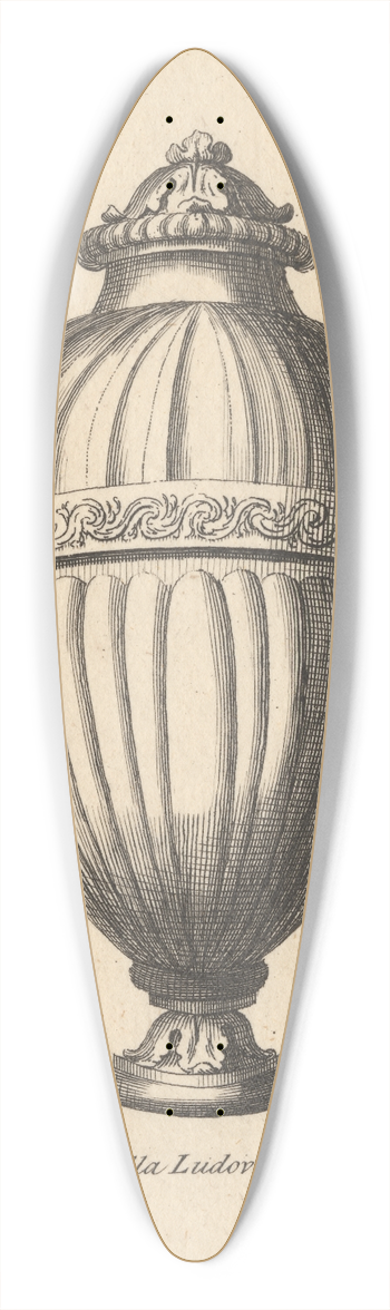Placido Columbani - At the Villa Ludovisi at Rome 39.3 inch art pintail longboard deck