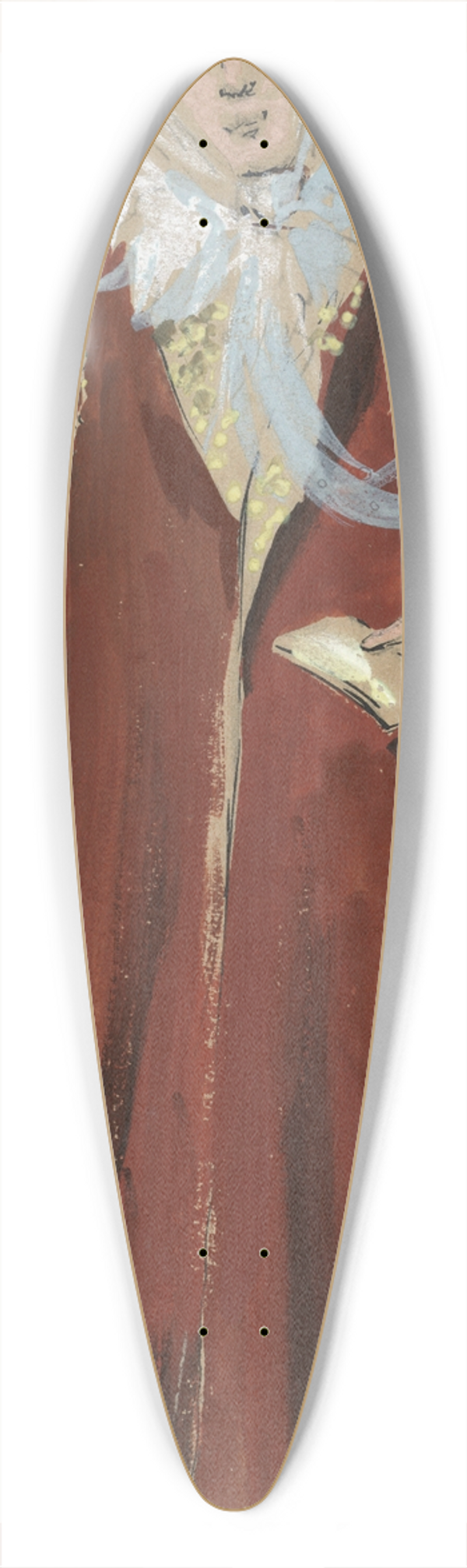 Plinio Codognato - Olga 39.3 inch art pintail longboard deck