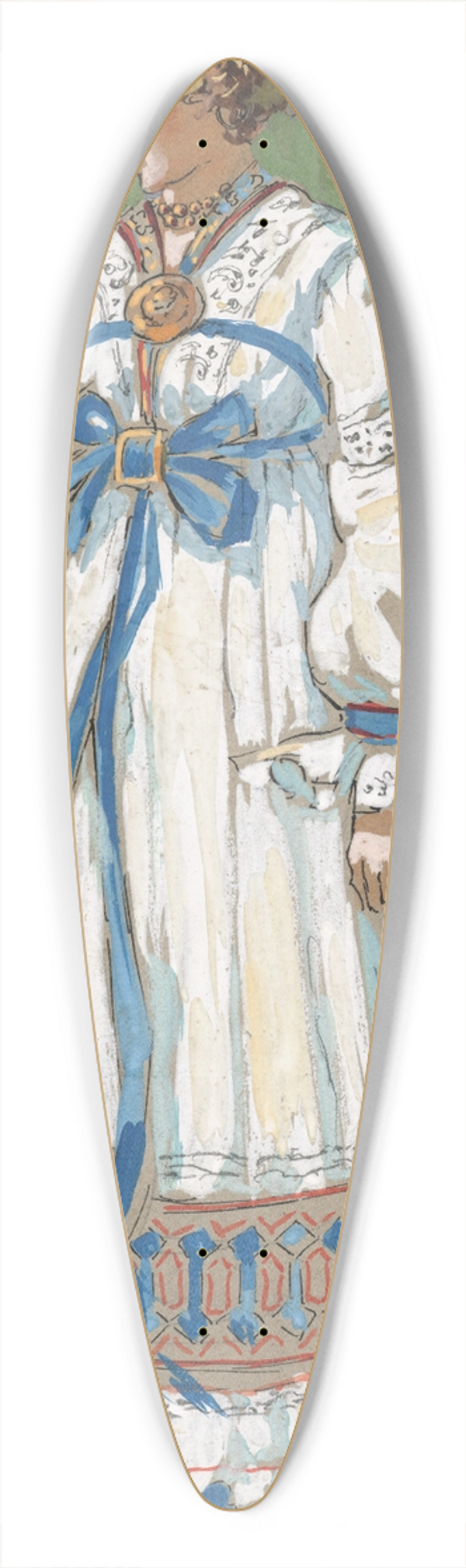 Plinio Codognato - Olga con strascico 39.3 inch art pintail longboard deck