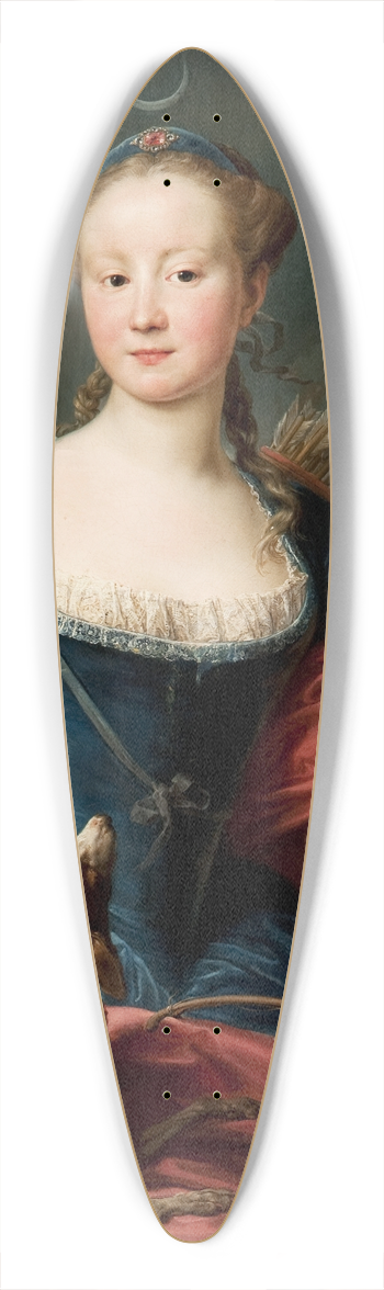 Pompeo Batoni - Portrait of a Lady as Diana the Huntress 39.3 inch art pintail longboard deck