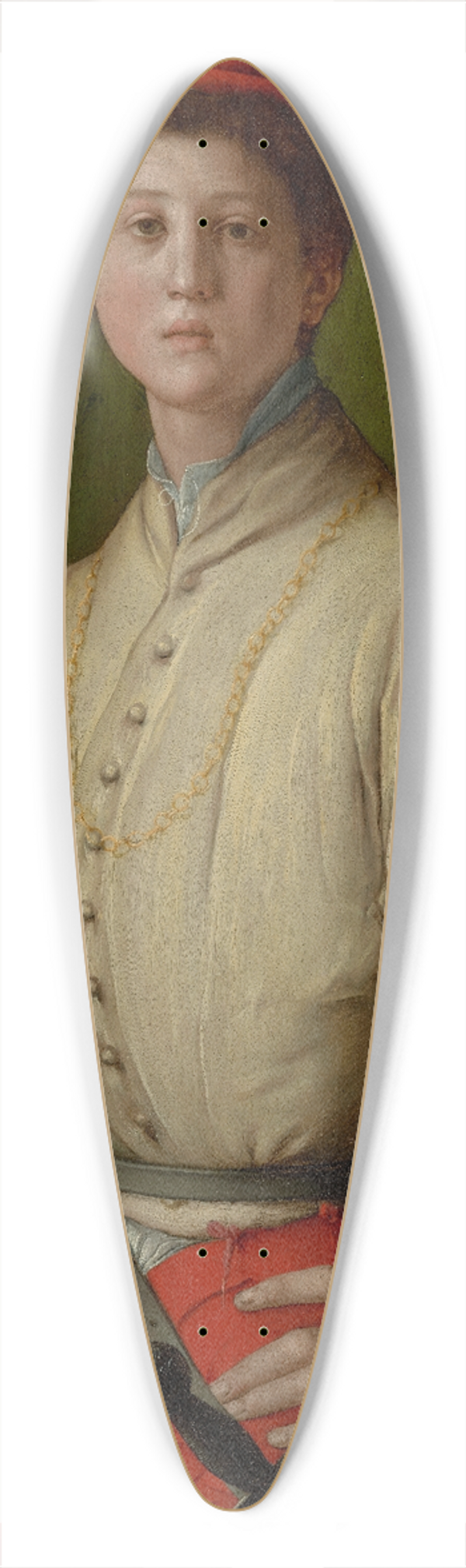 Pontormo (Jacopo Carucci) - Portrait of a Halberdier 39.3 inch art pintail longboard deck