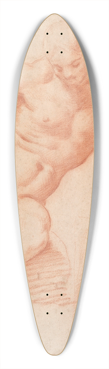 Poppi (Francesco Morandini) - Studies of the Dead Christ supported by an Angel, with subsidiary studies for the same composition 39.3 inch art pintail longboard deck