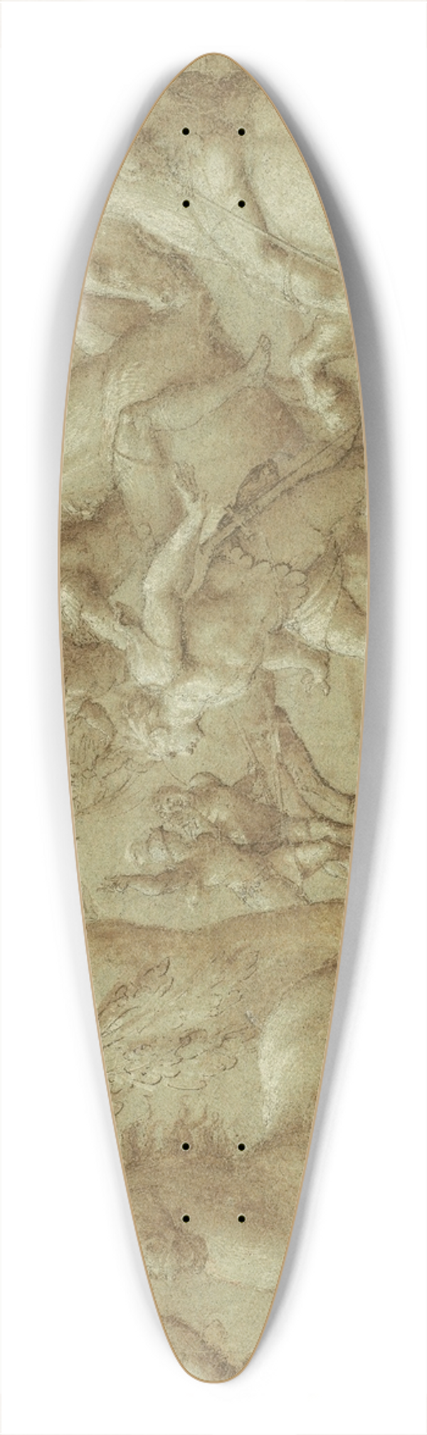 Pordenone (Giovanni Antonio de'Sacchis) - Conversion of St. Paul 39.3 inch art pintail longboard deck