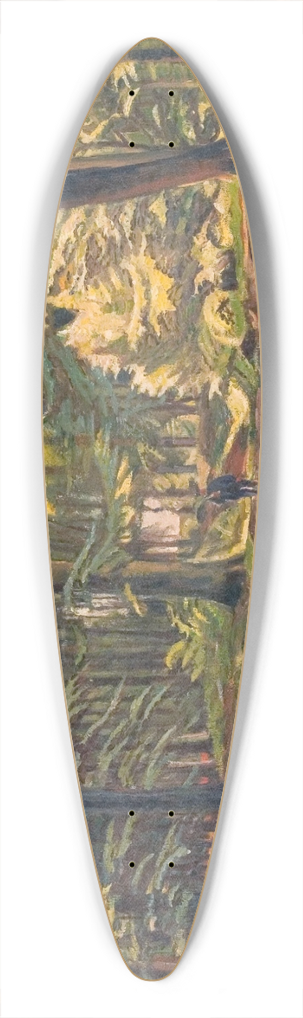 Poul Simon Christiansen - Skovvej ved Dyrns 39.3 inch art pintail longboard deck