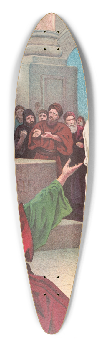 Providence Lith. Co - Jesus condemned 39.3 inch art pintail longboard deck