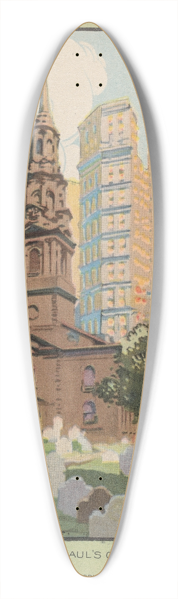 Rachael Robinson Elmer - St. Pauls Chapel 39.3 inch art pintail longboard deck