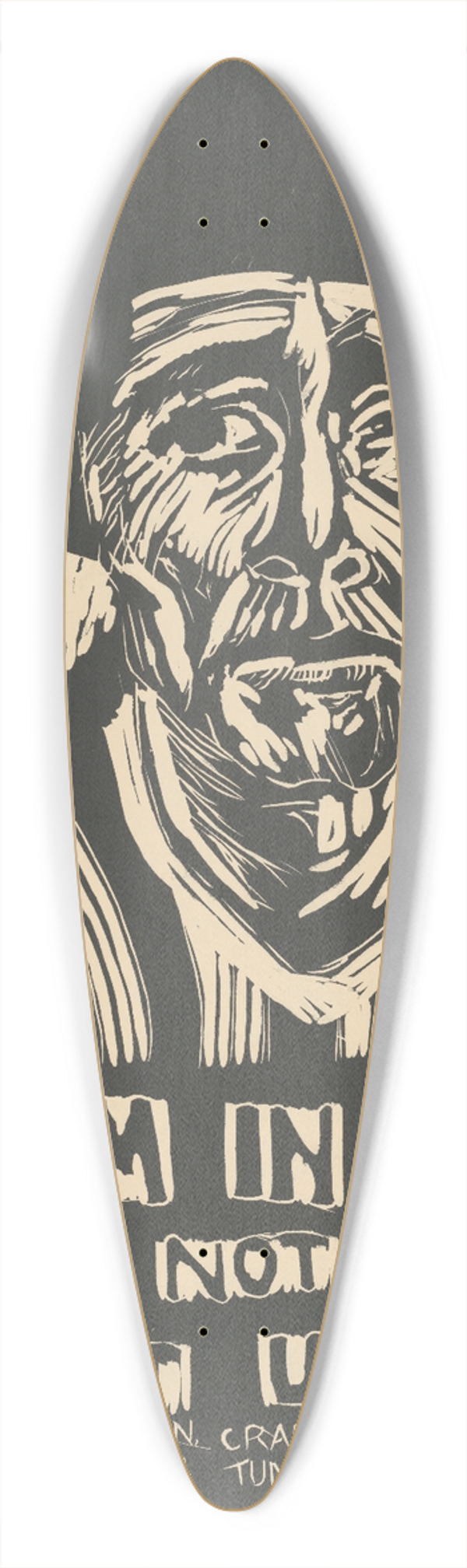Rachael Romero - Fascism in Chile could not survive without US aid 39.3 inch art pintail longboard deck