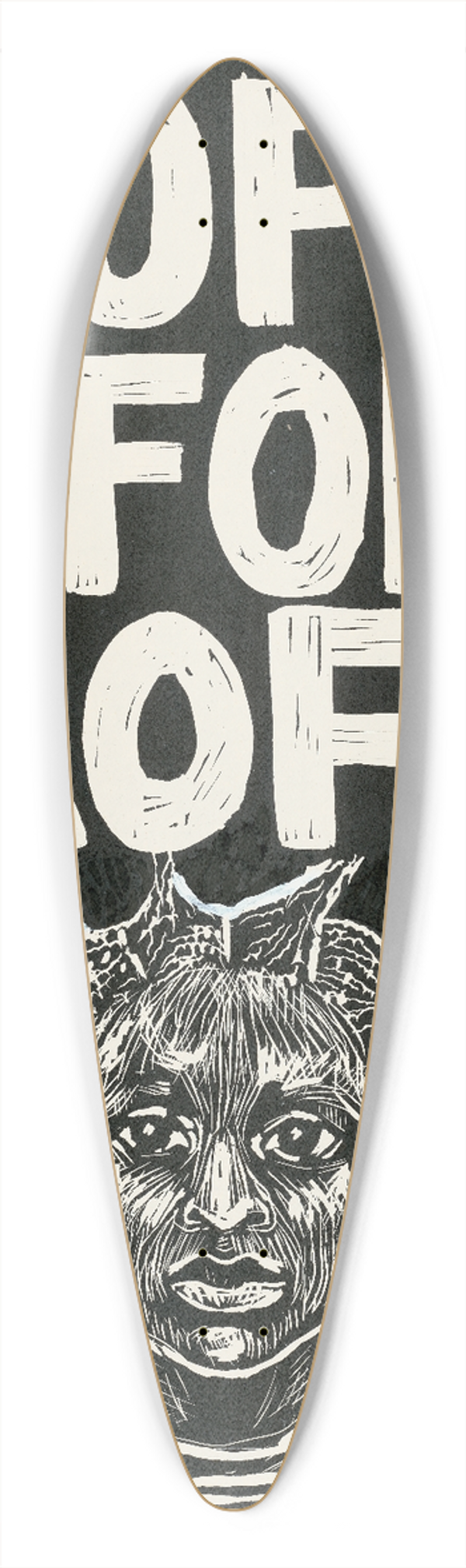 Rachael Romero - People before profit 39.3 inch art pintail longboard deck