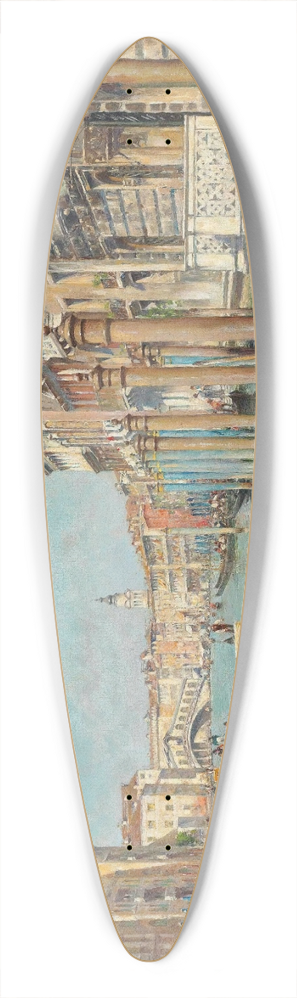 Rafael Senet y Perez - On the Grand Canal, the Rialto Bridge beyond, Venice 39.3 inch art pintail longboard deck