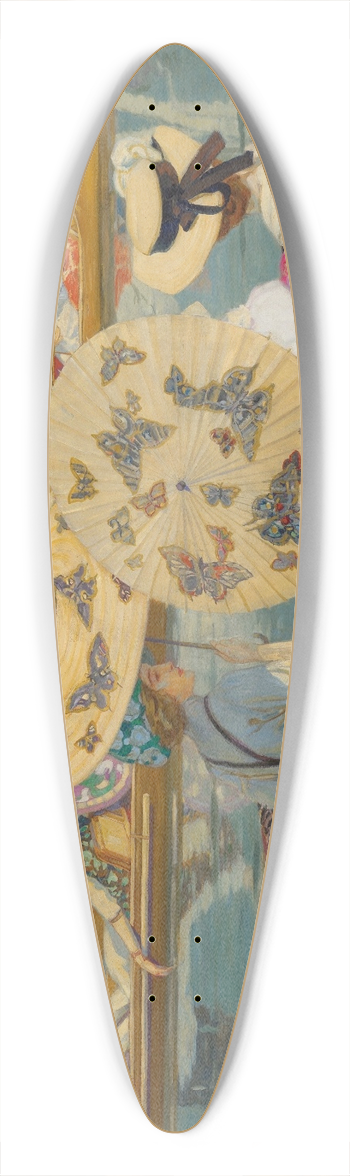 Raimund Germela - Punting on the Thames 39.3 inch art pintail longboard deck