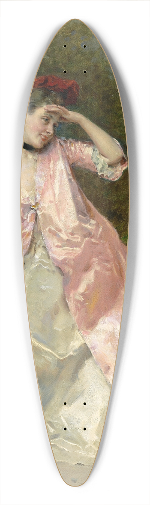 Raimundo de Madrazo y Garreta - Woman With A Picnic Basket 39.3 inch art pintail longboard deck