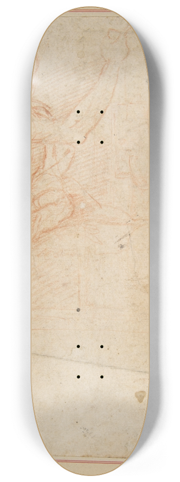 Cristoforo Roncalli - Male Figure with Upraised Arm 8.25 inch art skate deck