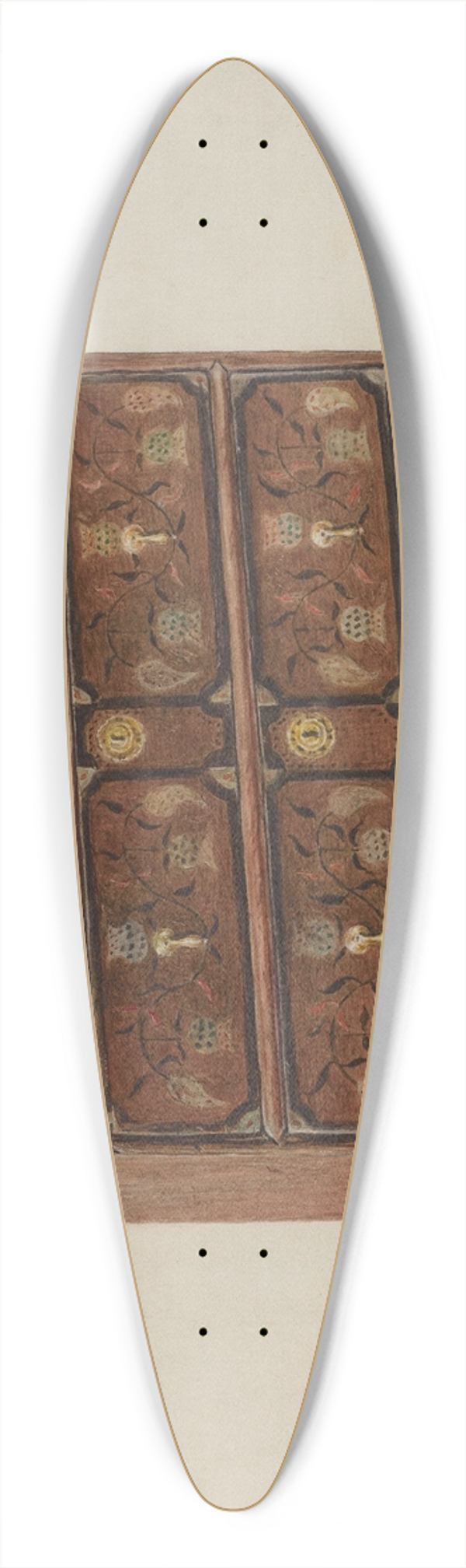 Ralph Boyer - Painted Chest 39.3 inch art pintail longboard deck