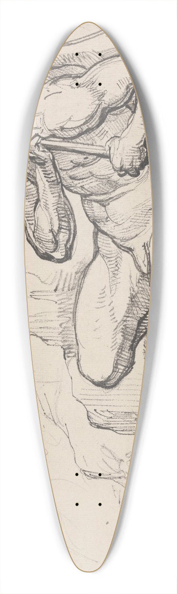 Ramsay Richard Reinagle - Hercules Resting 39.3 inch art pintail longboard deck