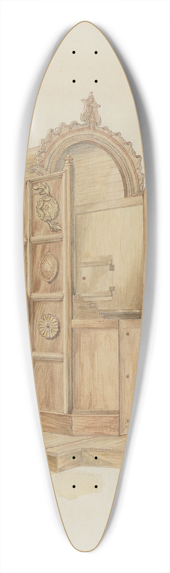 Randolph F. Miller - Confessional 39.3 inch art pintail longboard deck