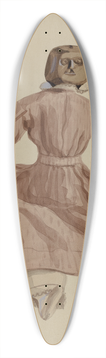 Raoul Du Bois - Doll 39.3 inch art pintail longboard deck