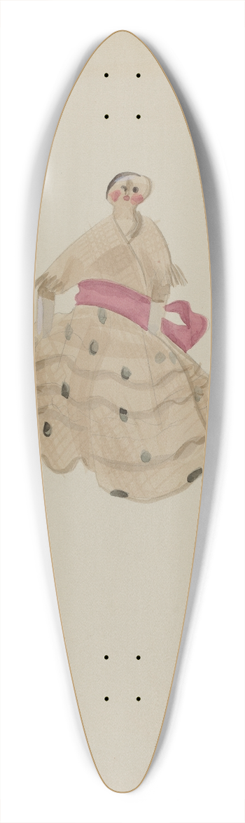 Raoul Du Bois - Doll 39.3 inch art pintail longboard deck