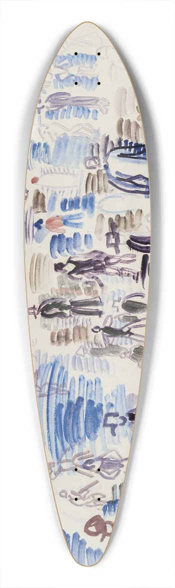 Raoul Dufy - Personnages sur la plage 39.3 inch art pintail longboard deck